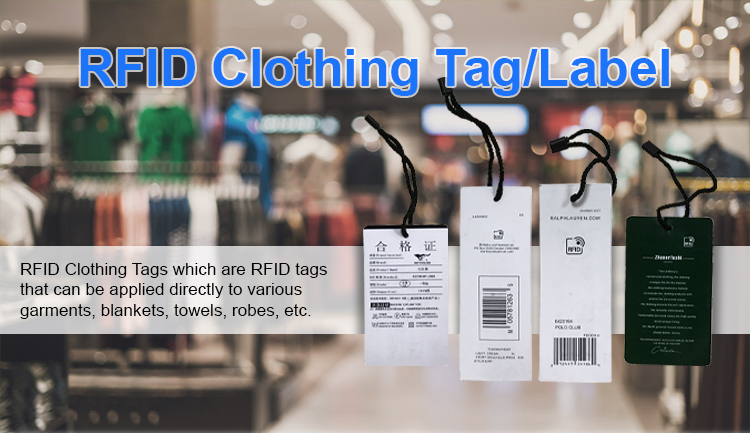 Free Sample Clothing Hang White NFC Tags Clothing Garment Fabric Passive NFC RFID Clothes Tag for Clothing Store Management
